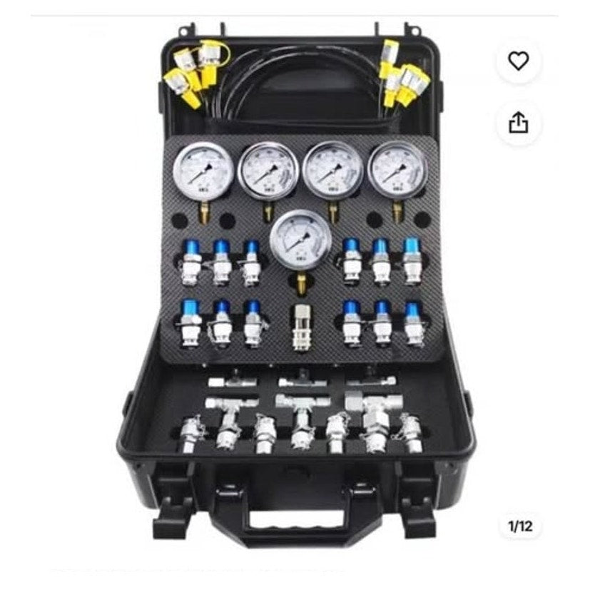 Vevor Hydraulic Pressure Test Kit 5 Gauges 13 Test Couplings, New