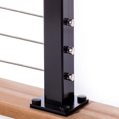 Surface Mount Base Plate Kit – 4.5" x 4.5" Steel Plates (½" Thick) with Hardware