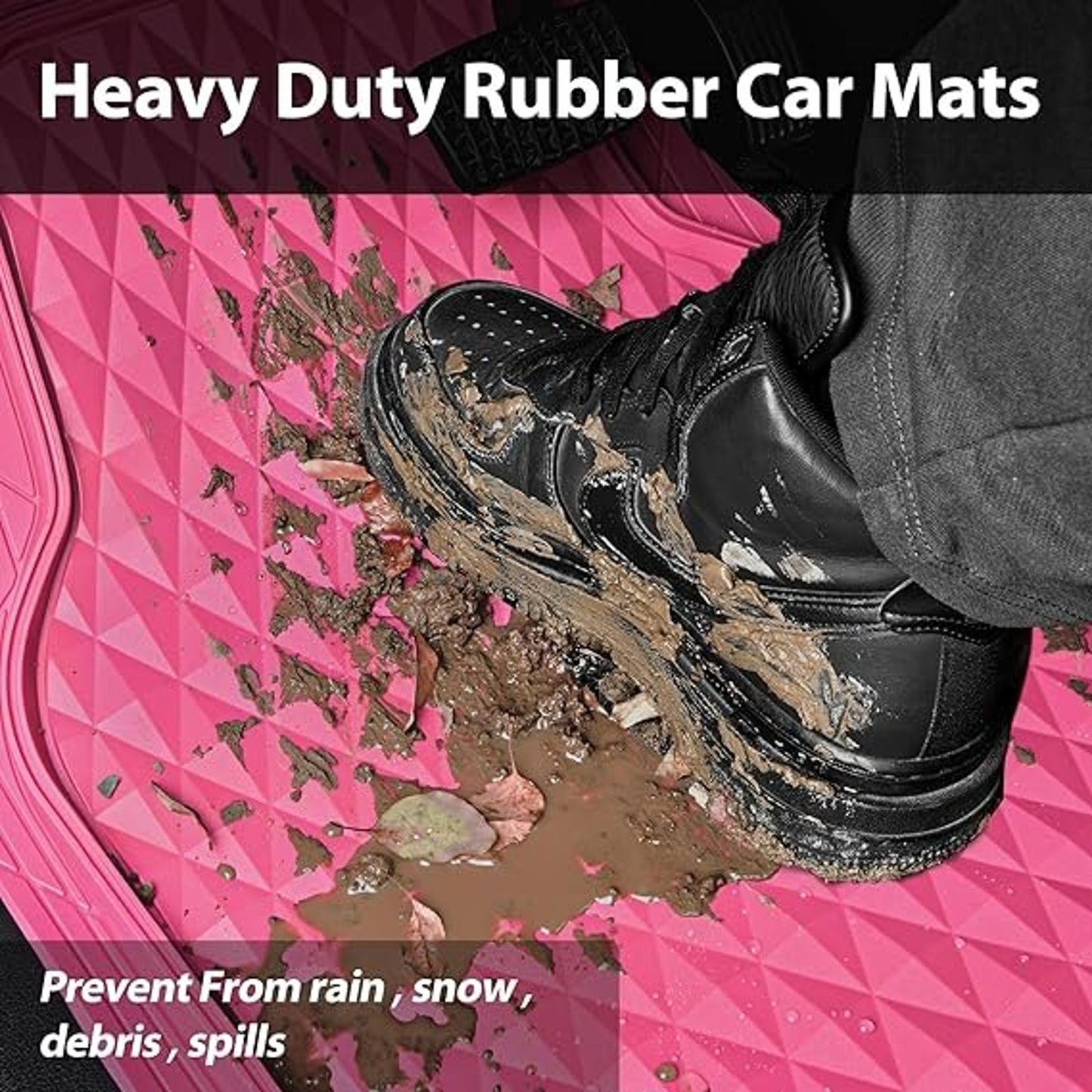 Brand New, Hot Pink, All-Weather Waterproof Car Floor Mats – Full Set 🚗✨