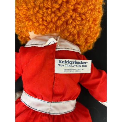 Vintage 1982 Knickerbocker Little Orphan Annie Doll w/ Sandy Dog 16"