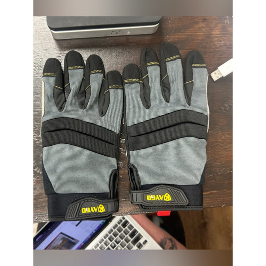 Grey Mechanic Utility Work Gloves - Size 8/M, 2 Pack