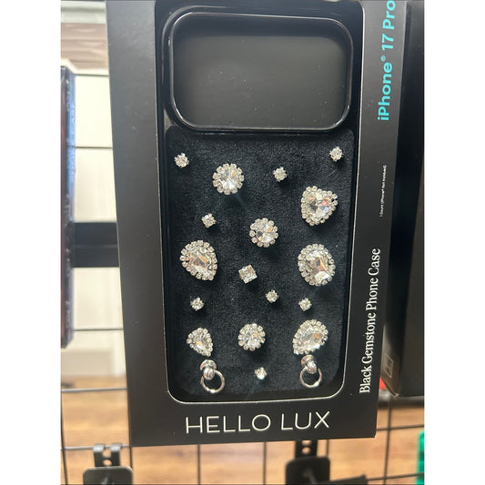 Black Gemstone Phone Case for iPhone 17 Pro