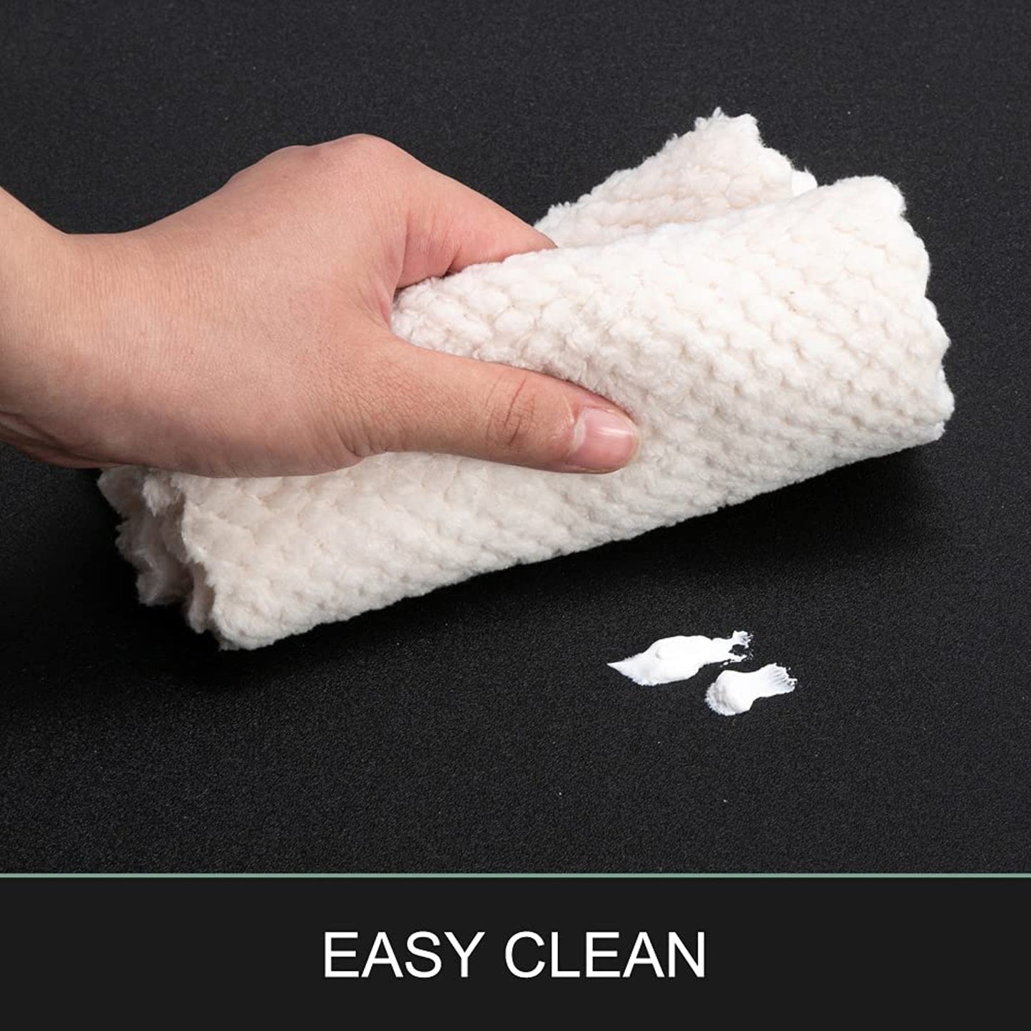 Semi-Circle Anti-Fatigue Salon Floor Mat with Non-Slip Base, 48" x 36", Waterproof