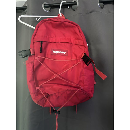2016 SUPREME 210 Denier Cordura Box Logo Backpack Red White SS16