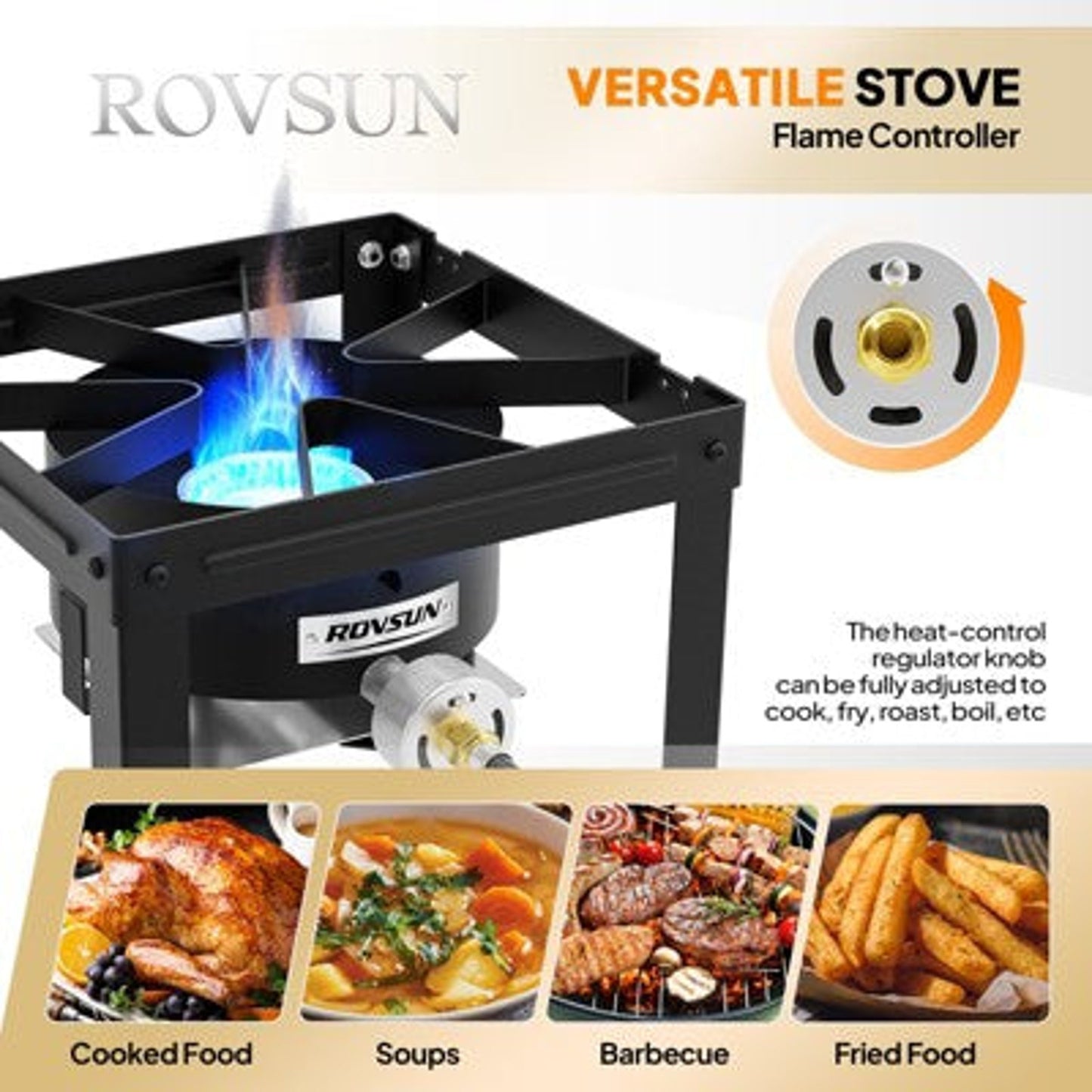 ROVSUN 100,000 BTU Single Burner Portable Propane Outdoor Gas Stove