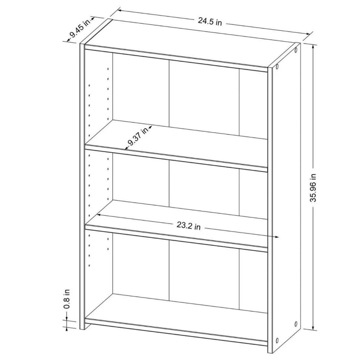 Room Essentials 3-Shelf Bookcase / White / Brand New, Multiple Available