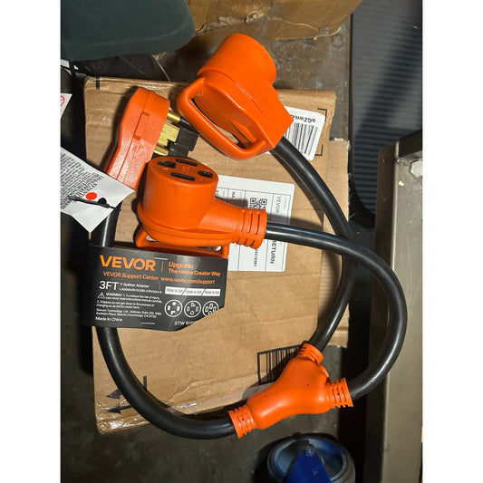 VEVOR 3FT RV Power Y Splitter Adapter – NEMA 14-30P to 14-30R/14-50R