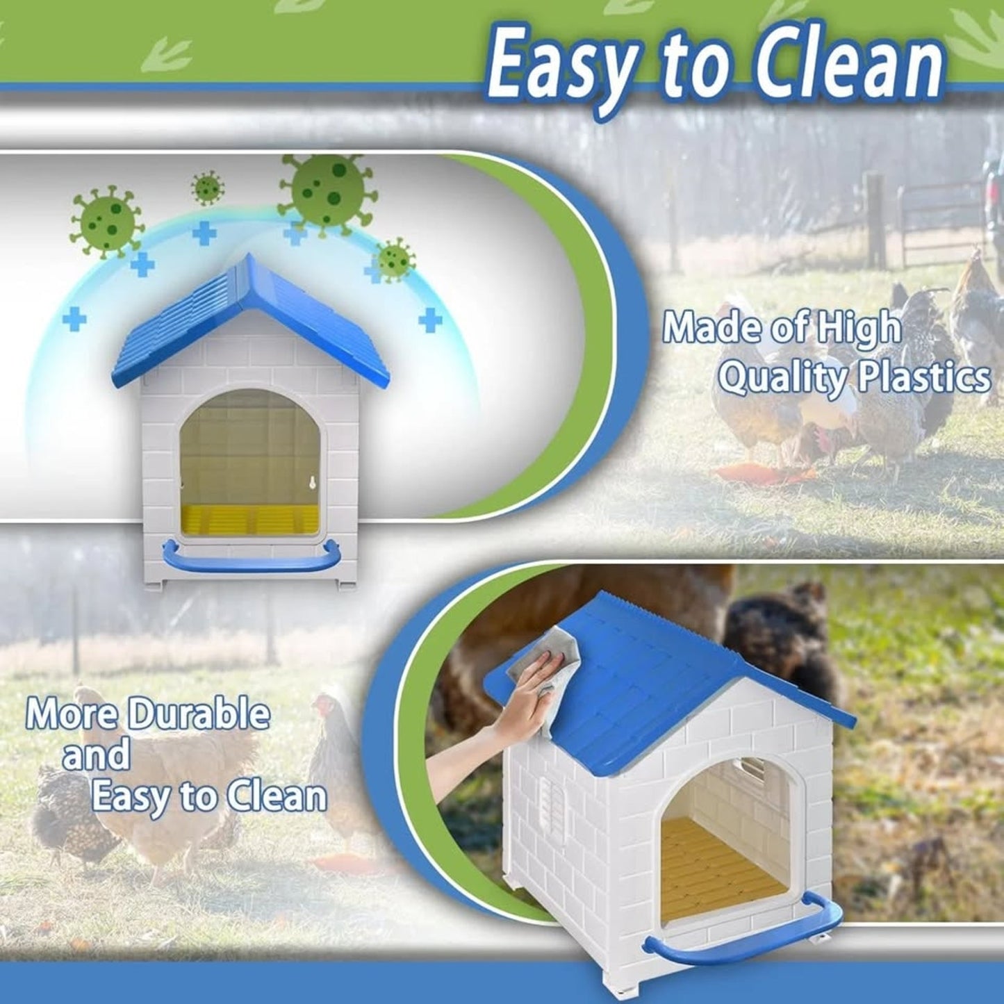 New Plastic Chicken Nesting Box with Washable Mat