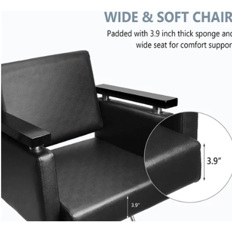 Hydraulic 360° Swivel Salon Chair – Black Styling Chair-New in box