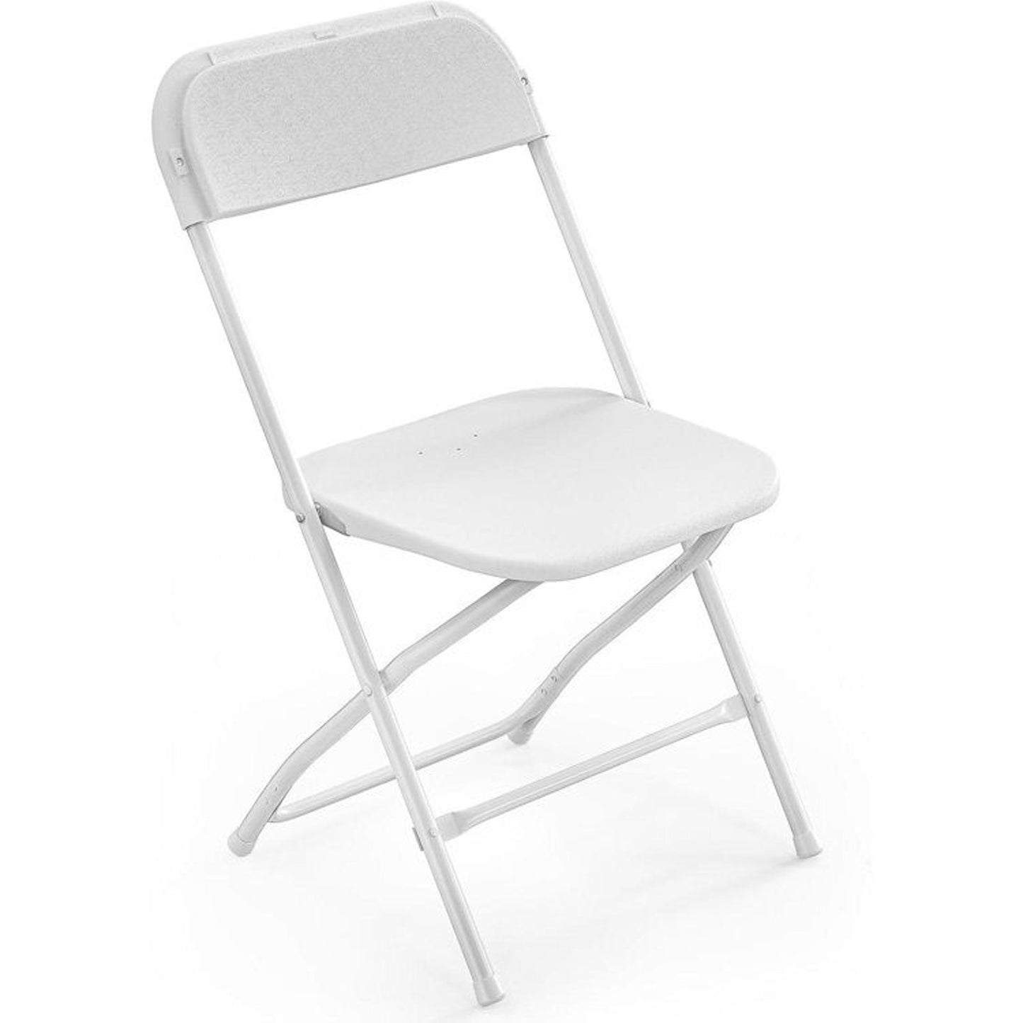 White Folding Chair – Heavy-Duty Steel Frame, 350-lb Capacity