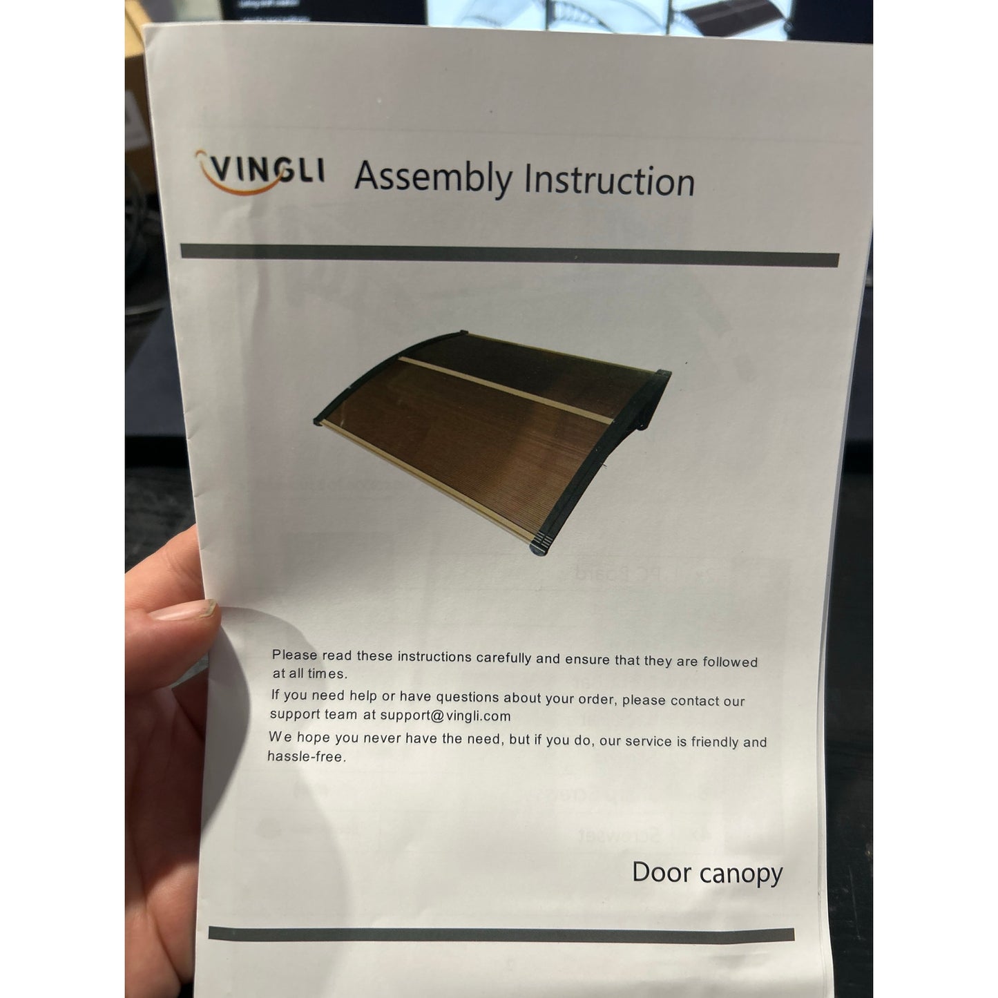 40" × 40" Polycarbonate Door Canopy Awning – 2-Panel Fixed Window/Rain Cover