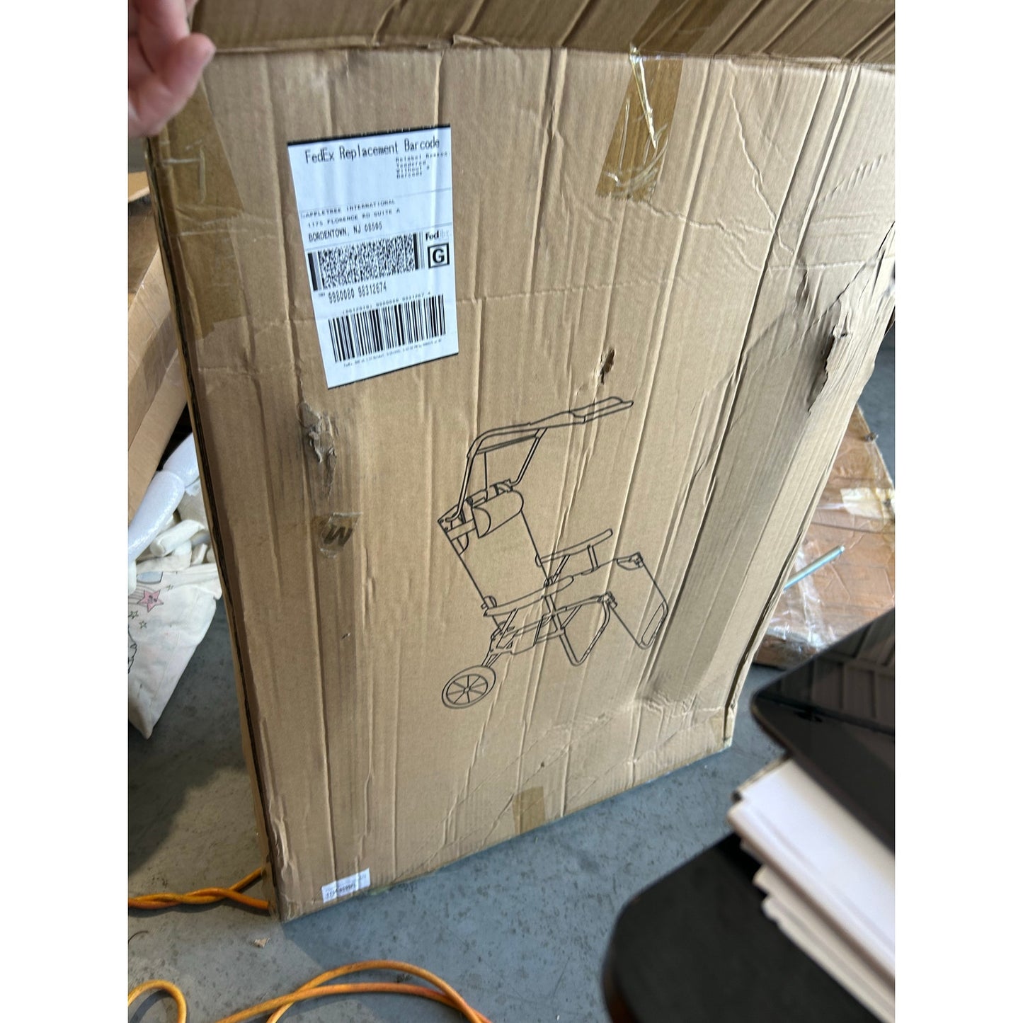 EasyGo 2-in-1 Beach Cart & Lounger Chair – Large Blue Stripes- New in box