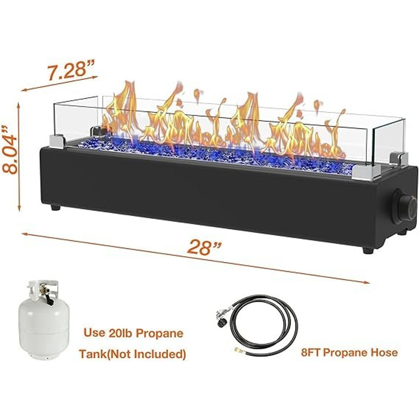 BAIDE HOME 28-in Tabletop Propane Fire Pit – Brand New & Ready to Warm Your Evenings, this fall 🔥
