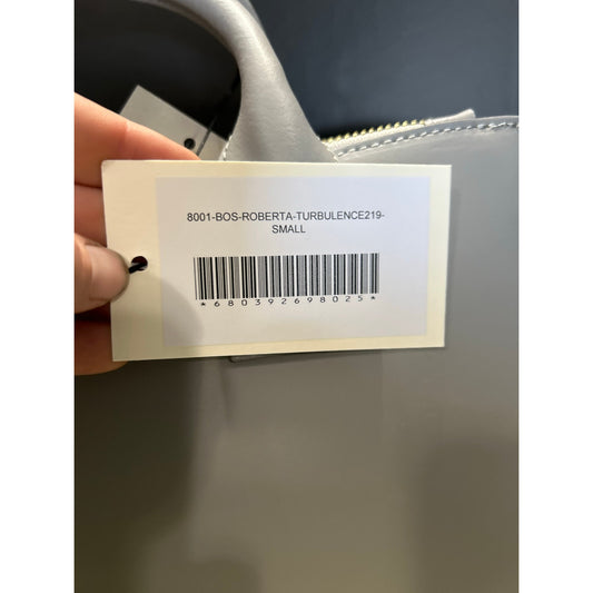 Teddy Blake Roberta 13" Satchel – Turbulence Gray Italian Leather- NWT