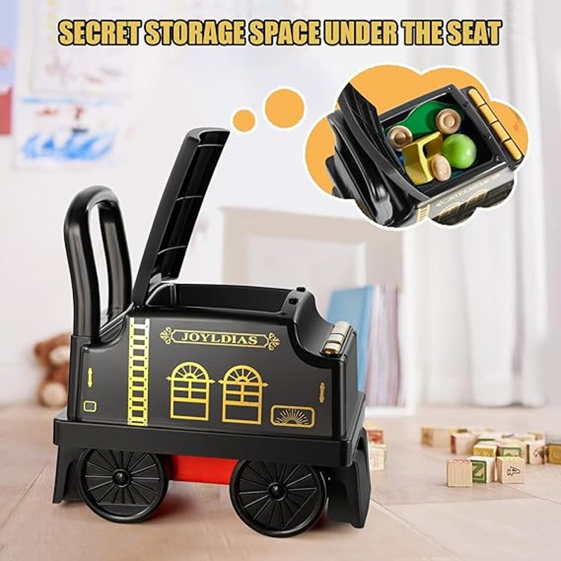 Train Carriage for Ride-On Train Toy –With Songs, Stories, Storage & Handle