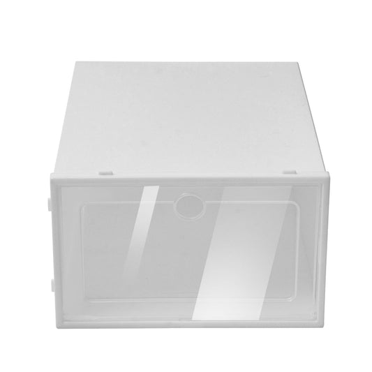 24-Piece Foldable Shoe Storage Box Sneaker Container Stackable Organizer White