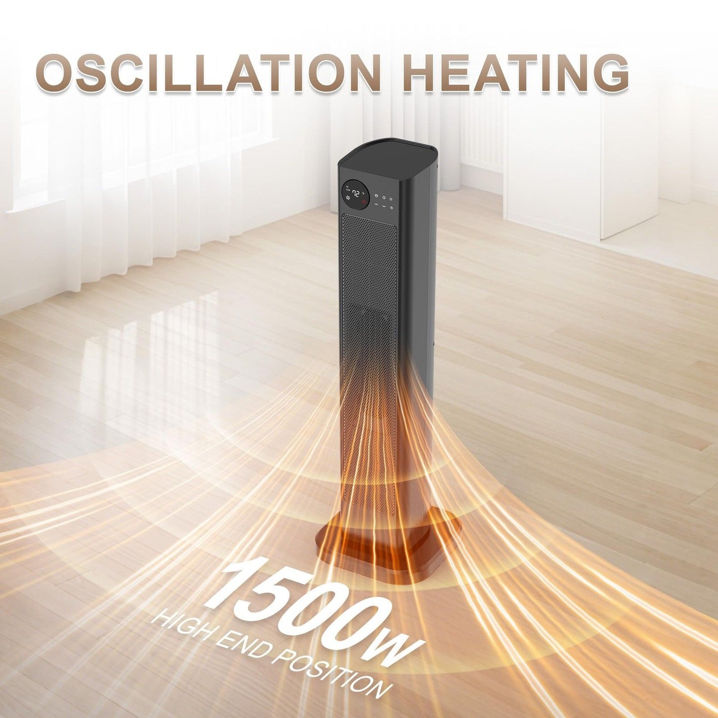30-Inch Tower Space Heater with Thermostat & Remote