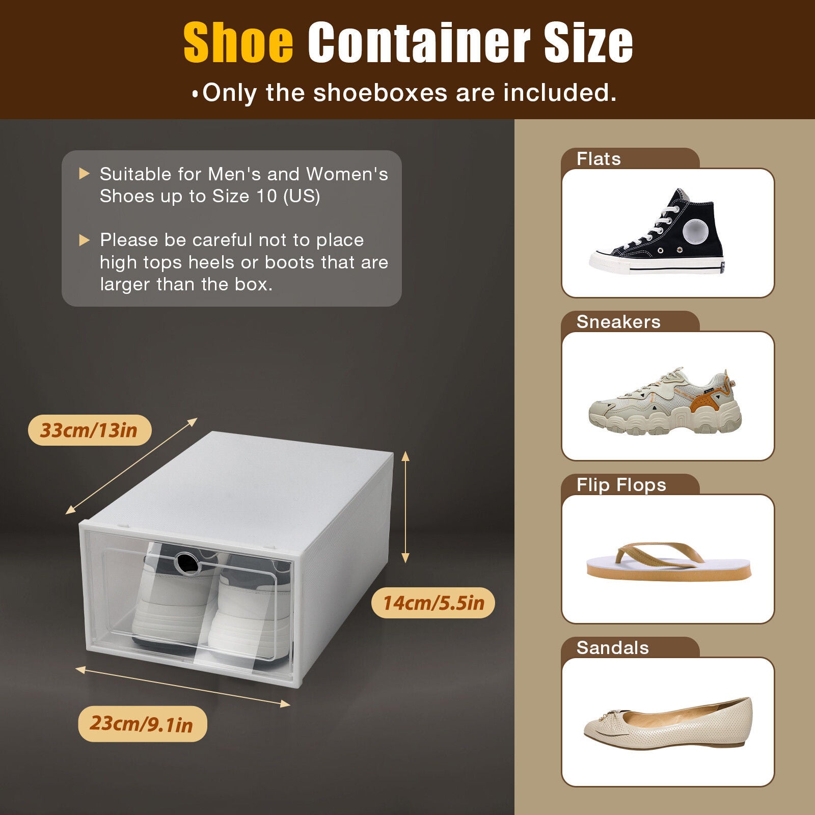 24-Piece Foldable Shoe Storage Box Sneaker Container Stackable Organizer White