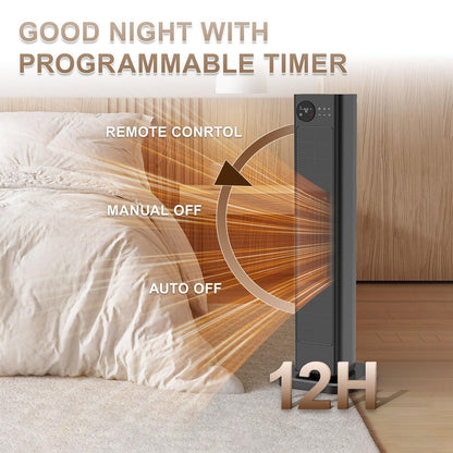 30-Inch Tower Space Heater with Thermostat & Remote