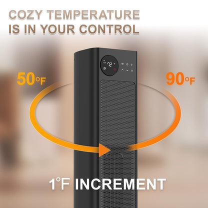 30-Inch Tower Space Heater with Thermostat & Remote