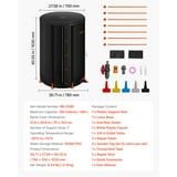 Collapsible Rain Barrel 100 Gallon Portable Water Collection Tank with Spigot & Overflow Kit Black
