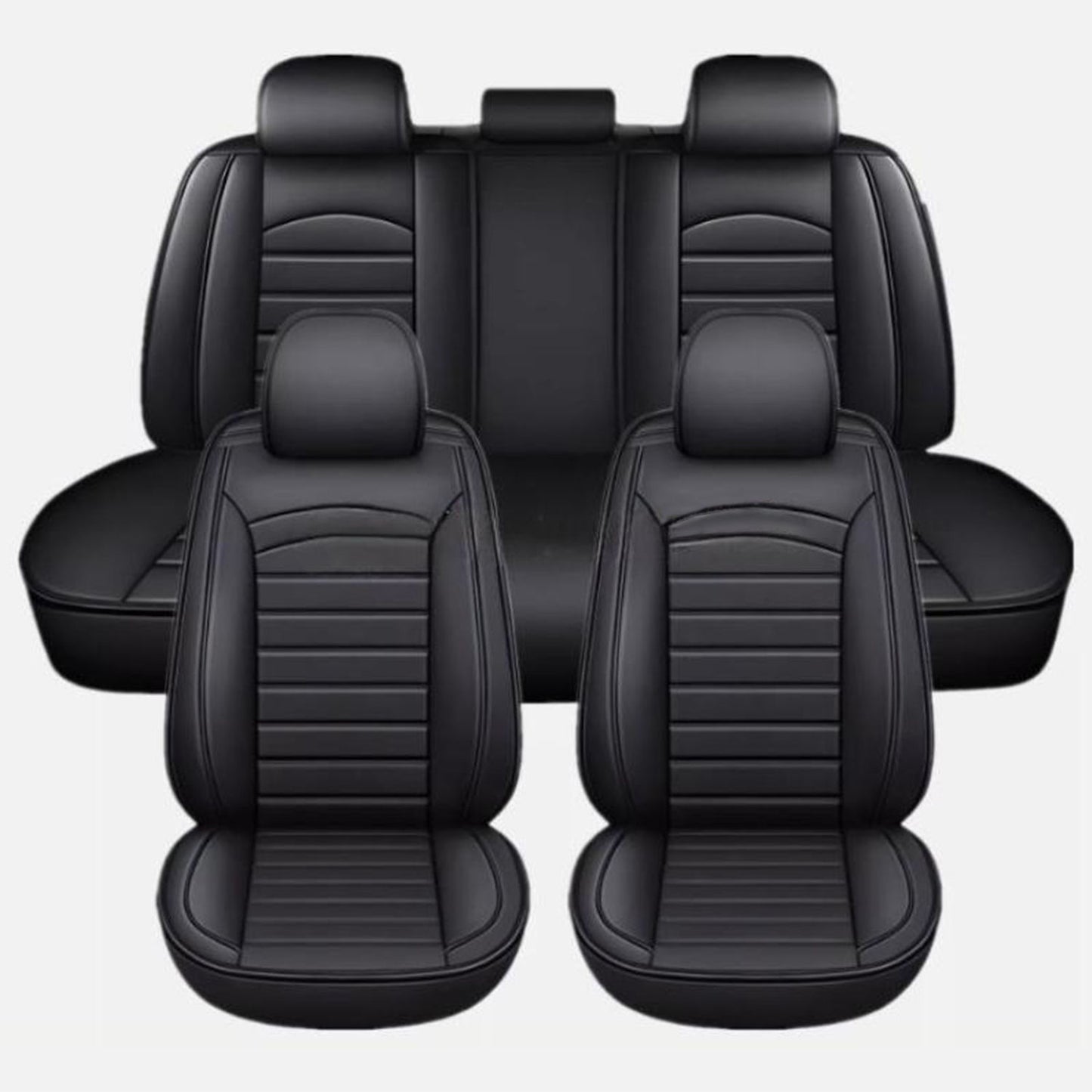 Seat Cover for Ford Fusion 2010-2020 Waterproof Faux Leather Full Set Black