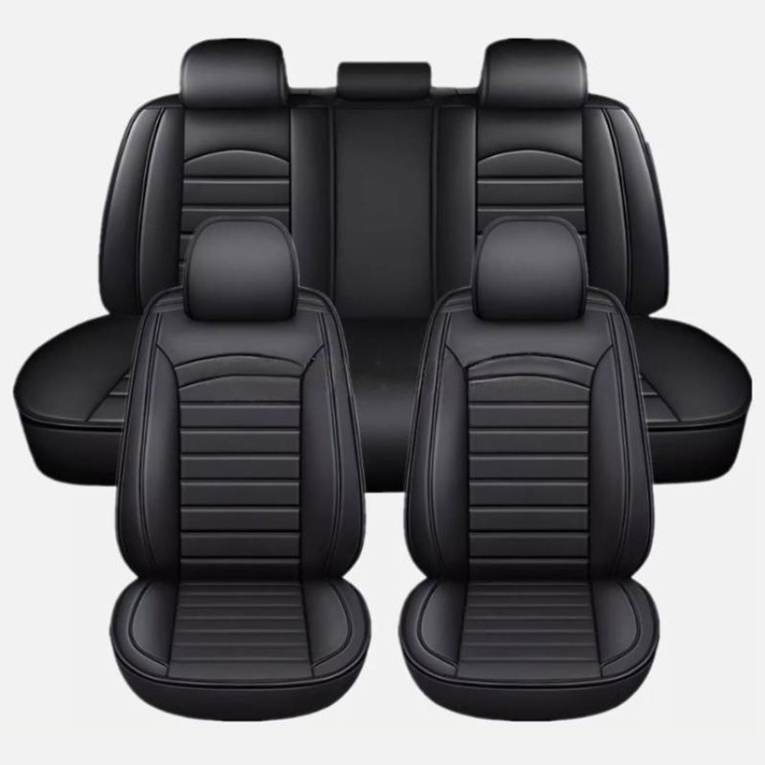 Seat Cover for Ford Fusion 2010-2020 Waterproof Faux Leather Full Set Black