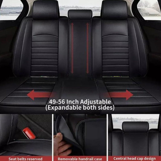 Seat Cover for Ford Fusion 2010-2020 Waterproof Faux Leather Full Set Black