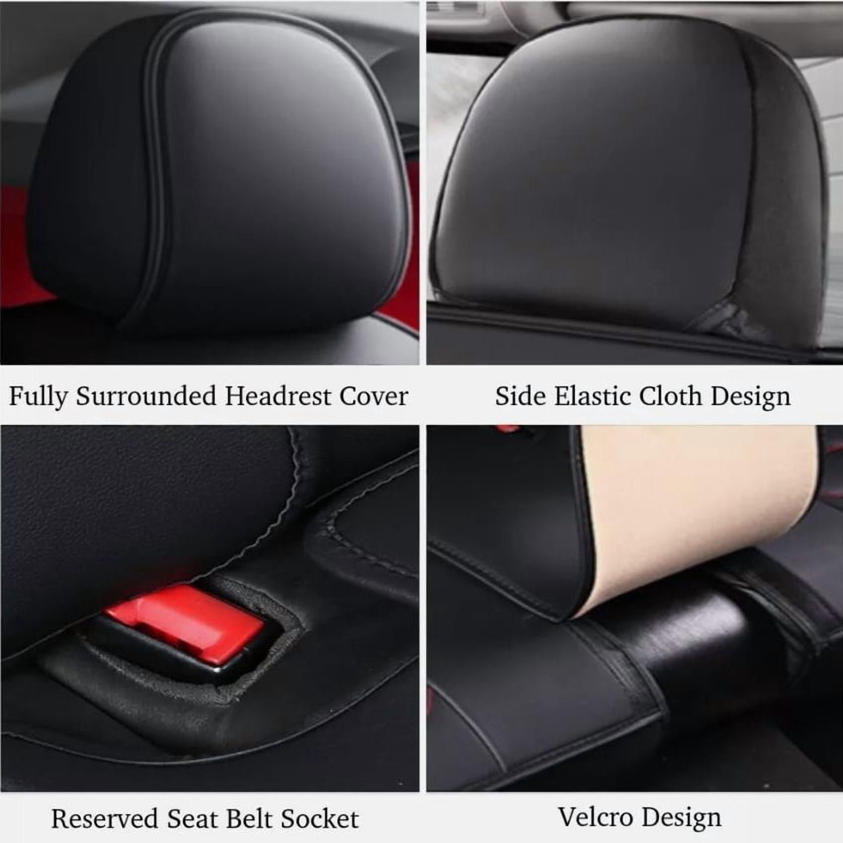 Seat Cover for Ford Fusion 2010-2020 Waterproof Faux Leather Full Set Black