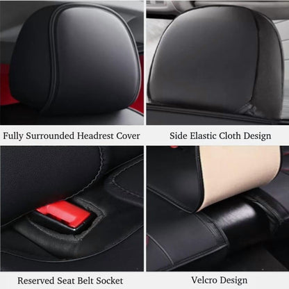 Seat Cover for Ford Fusion 2010-2020 Waterproof Faux Leather Full Set Black
