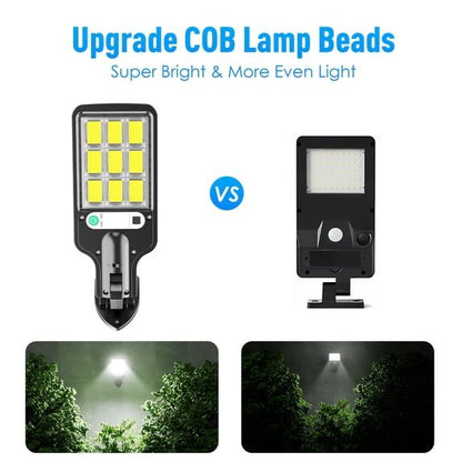 2-Pack Solar Street Light 1000W 500LM 3 Modes Dusk to Dawn Motion Outdoor Wall Spotlight