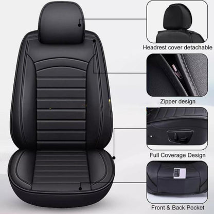 Seat Cover for Ford Fusion 2010-2020 Waterproof Faux Leather Full Set Black
