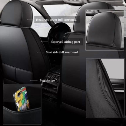 Seat Cover for Ford Fusion 2010-2020 Waterproof Faux Leather Full Set Black