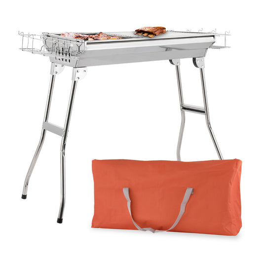 Charcoal Grill Kabob Portable BBQ Large Charcoal Grill for Outdoor Grilling Hibachi Shish Kabob Picnic Patio Backyard Barbecue