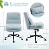 Karl home Adjustable Height Swivel Task Chair Light Blue Armless K1G98000854