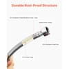 VEVOR Faucet Supply Line 16 In. 3/8 In. Comp x 1/2 In. FIP 10-Pack Braided Stainless Steel