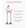 VEVOR Faucet Supply Line 16 In. 3/8 In. Comp x 1/2 In. FIP 10-Pack Braided Stainless Steel