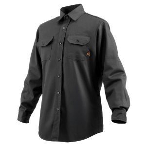 VEVOR Flame-Resistant Welding Jacket L 7oz FR Cotton with Adjustable Cuffs & 2 Pockets