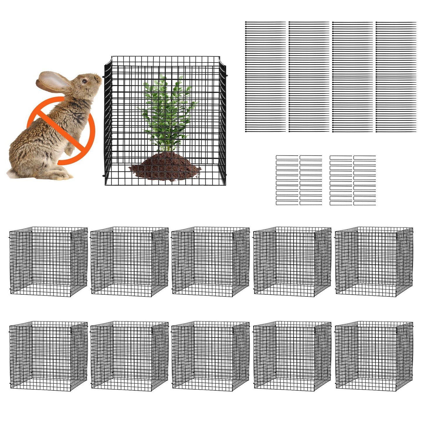 10 Pack Plant Protector From Animals 12 X 12 In Chicken Wire Plant Cage