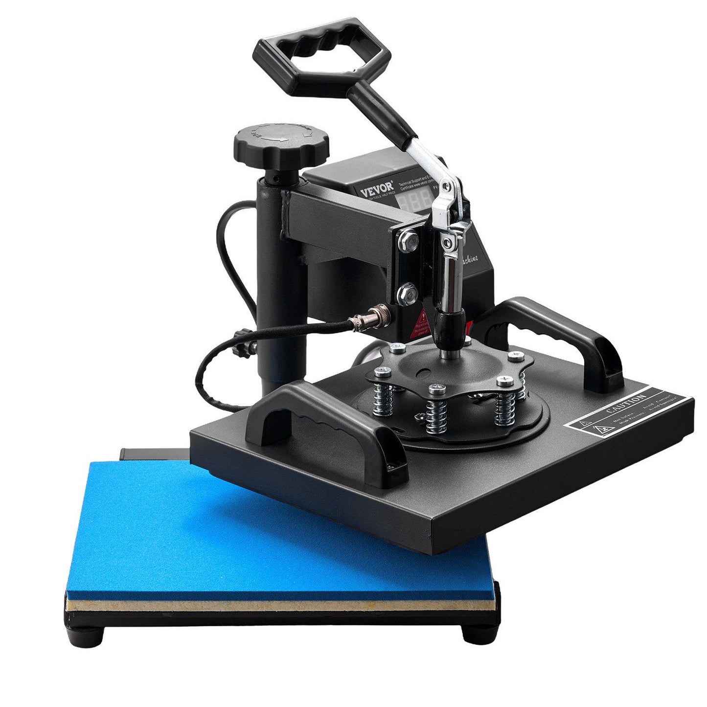 Heat Press Machine 12x10Inch 360° Swing-Away LCD Control Teflon Platen
