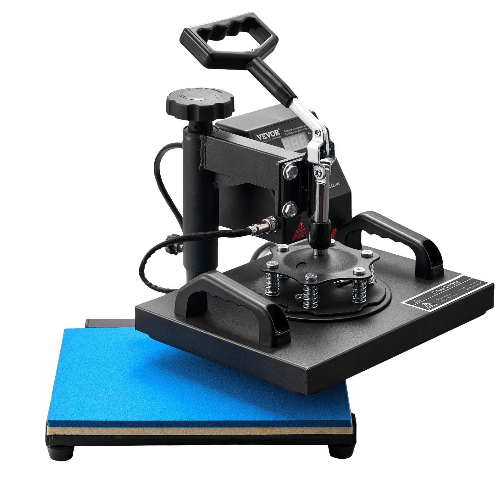 Heat Press Machine 12x10Inch 360° Swing-Away LCD Control Teflon Platen