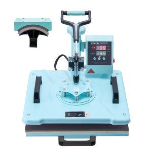 Heat Press Machine 12x15Inch 2 in 1 Swing-Away Clamshell Green