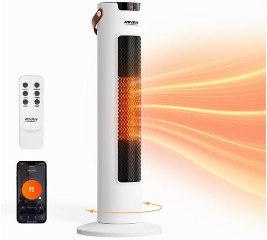 ROVSUN 24 In Electric Space Heater 1500W Portable Tower with Remote & App Control