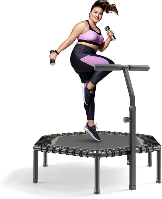 54.5 Inch Mini Trampoline 450 Lbs Max Load Fitness Rebounder