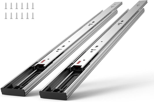 VEVOR Soft Close Drawer Slides 6 Pairs 22 Inch Heavy Duty Full Extension Side Mount Ball Bearing Drawer Glides Kitchen Cabinet Rails 100LB Load Capacity