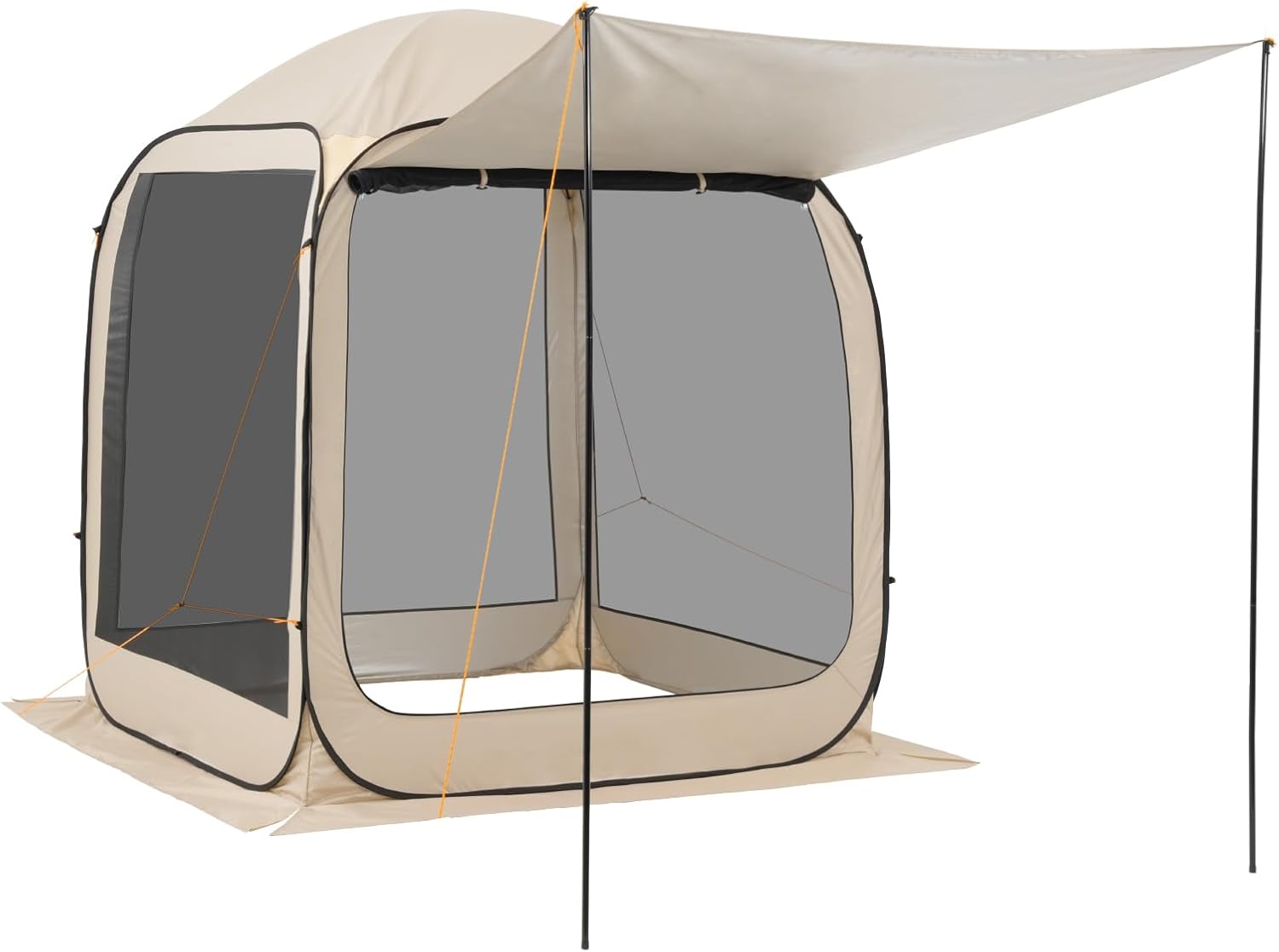 Pop Up Screen House Tent 6x6 Ft 4-6 Person Gazebo with Awning