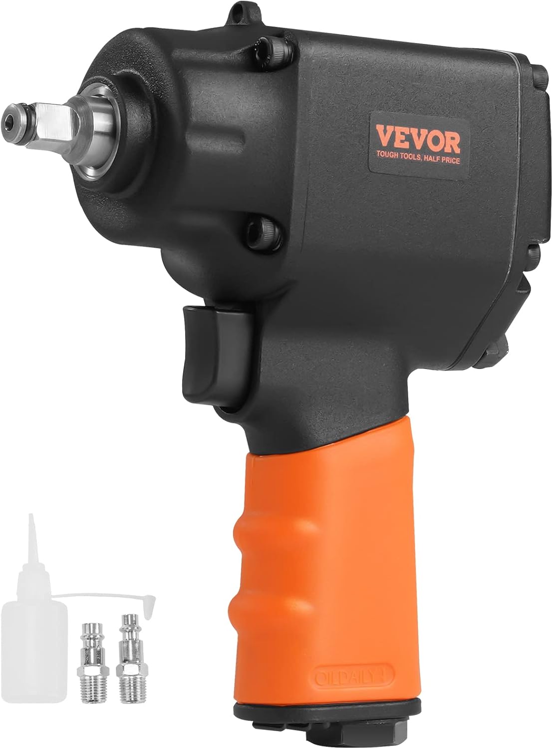 Air Impact Wrench 1/2 Inch Drive 1400 Ft-Lbs 4.6 Lb Lightweight 11-Piece CR-V Steel Socket Set & Carrying Case