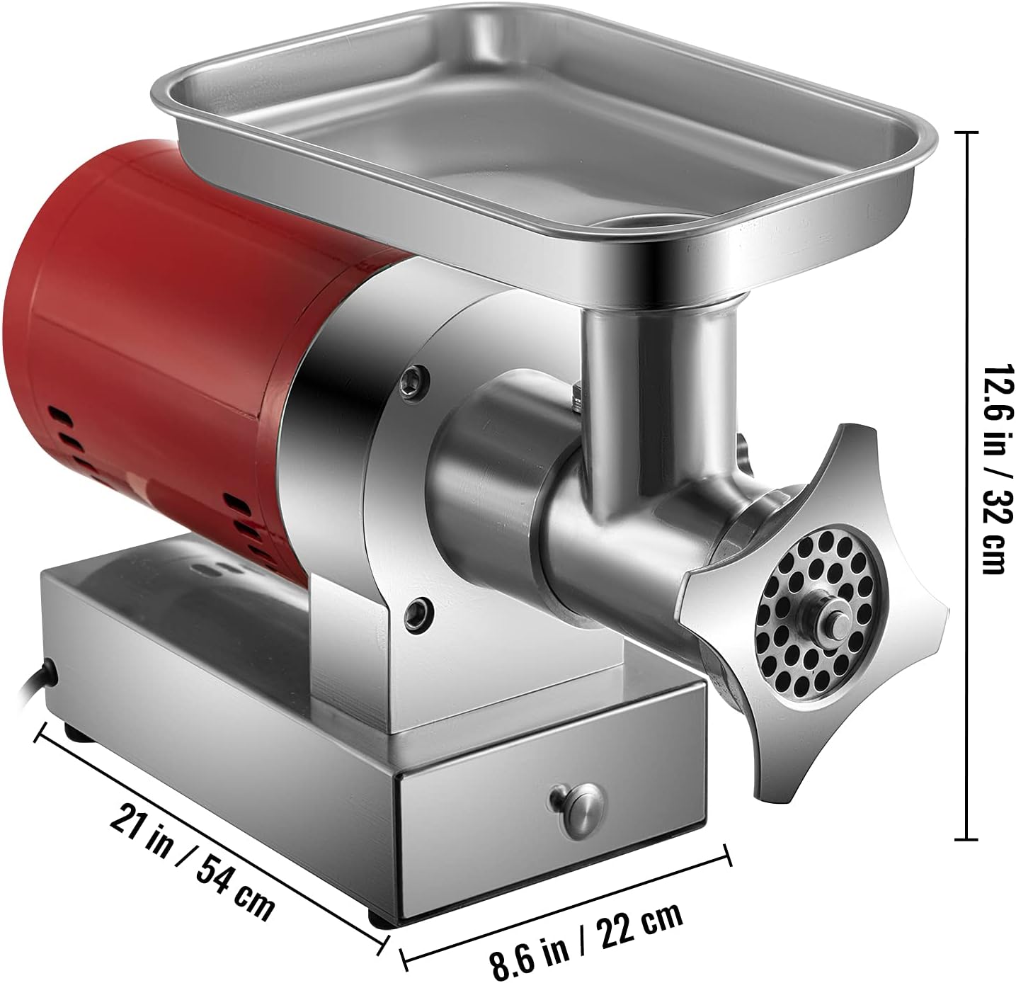 Electric Meat Grinder 800W 1.5 HP Heavy Duty with 2 Grinding Plates and Sausage Kit