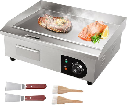 VEVOR Commercial Electric Griddle 22 In 1600W Countertop Flat Top Grill