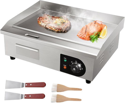 VEVOR Commercial Electric Griddle 22 In 1600W Countertop Flat Top Grill